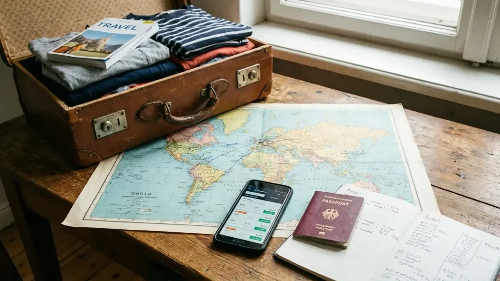 Préparatifs de voyage à petit budget avec comparateur de vols